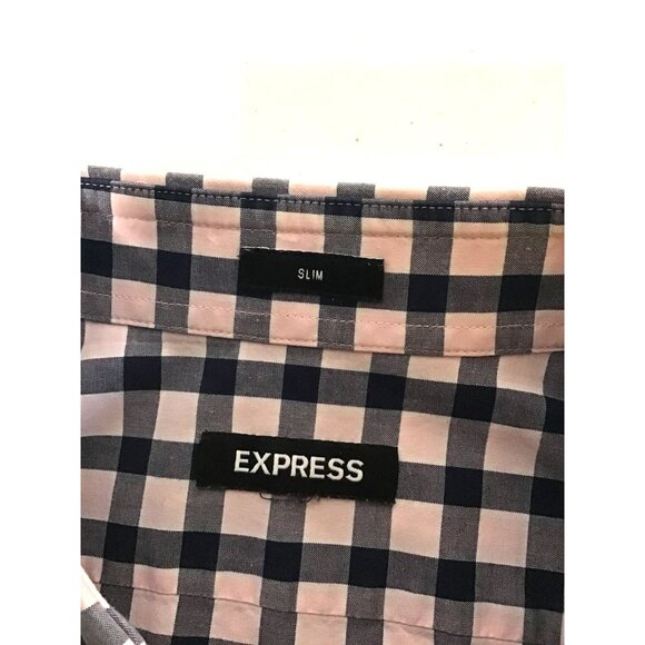 EXPRESS- MENS SLIM FIT 100% COTTON LONG SLEEVE BUTTON FRONT SHIRT SIZE X-LARGE - Picture 3 of 8